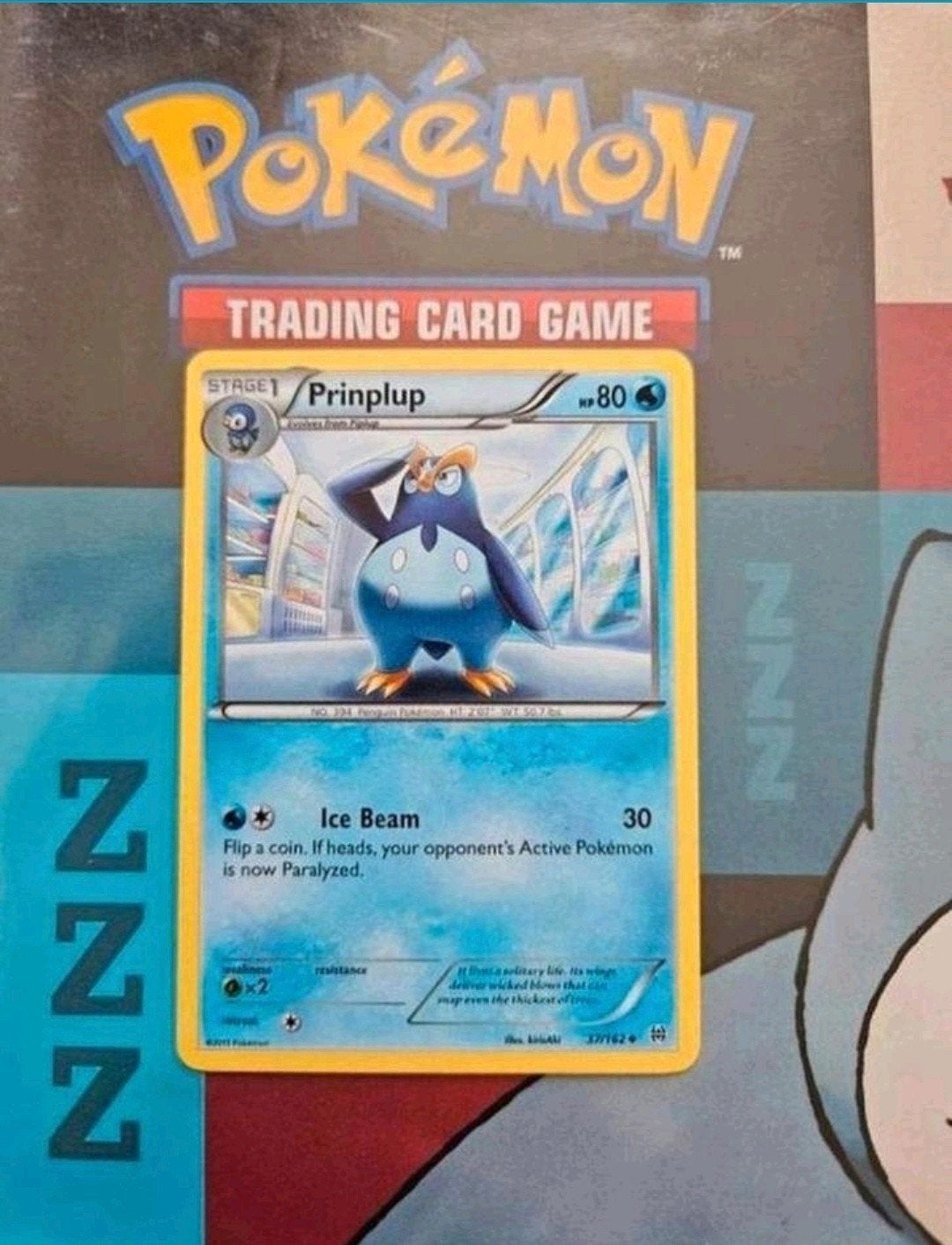 Prinplup 37/162 XY BREAKthrough pokemon kaart nm, Ophalen of Verzenden, Zo goed als nieuw, Losse kaart