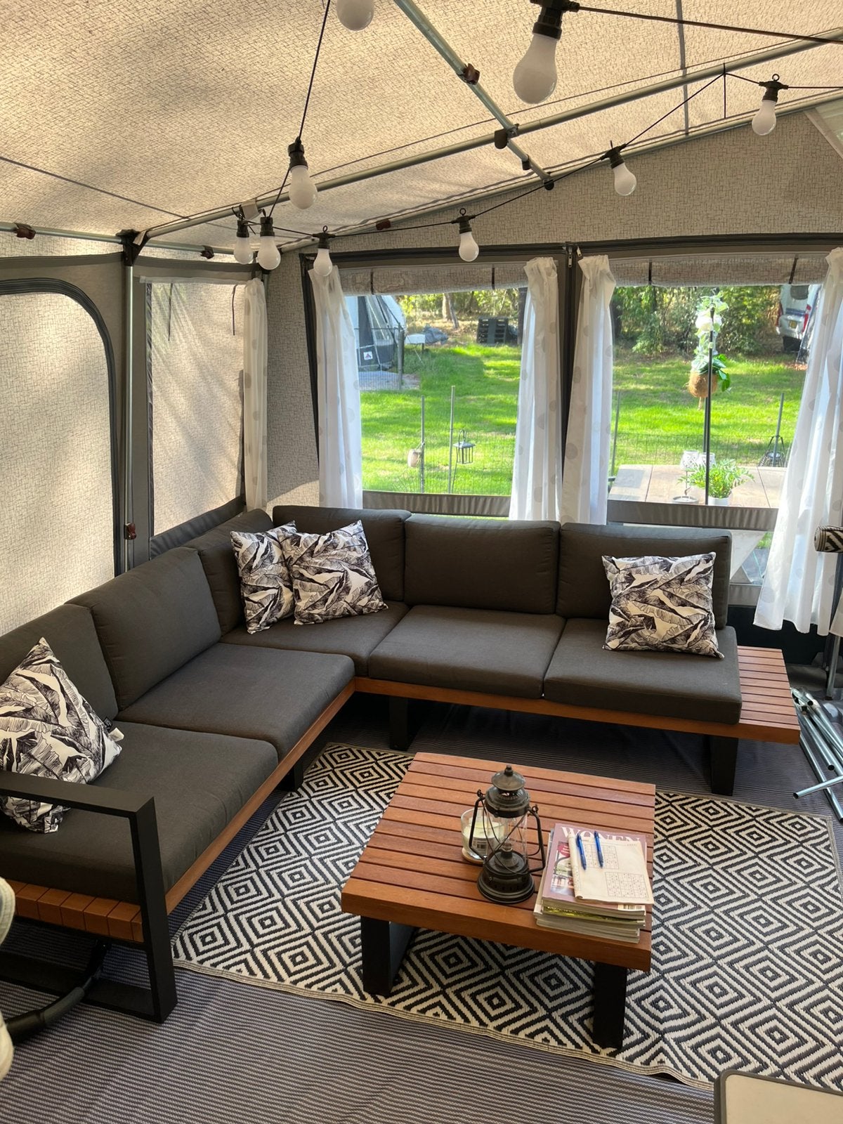 Loungeset met tafel te koop, Tuin en Terras, Ophalen, Zo goed als nieuw, Aluminium