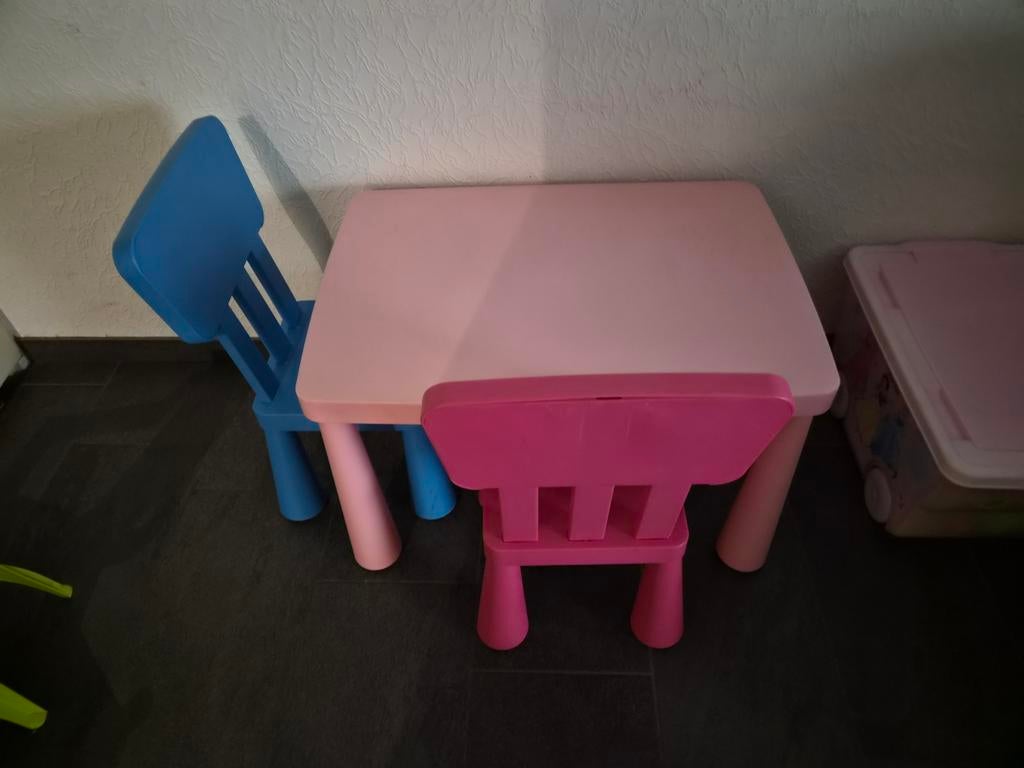 Ikea Mammut kindertafel met 2 stoeltjes, Ophalen, Gebruikt, Tafel(s) en Stoel(en)