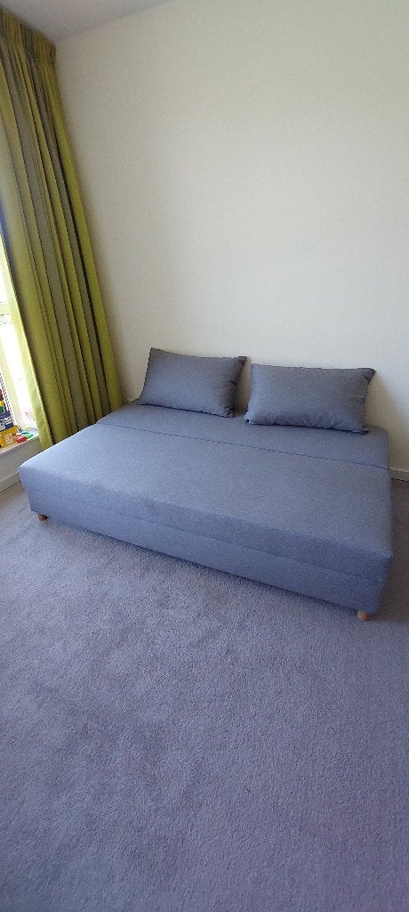Slaapbank, Ophalen, Tweepersoons, 140 cm, Zo goed als nieuw