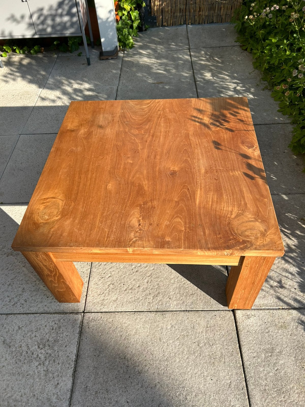 Teak houten tafel, Ophalen, Gebruikt, 50 tot 100 cm, 50 tot 100 cm