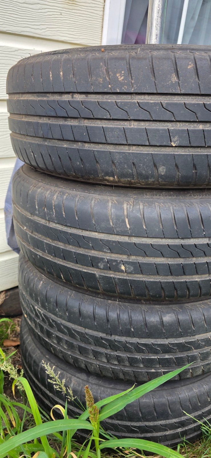 Firestone Roadhawk banden (2023) op stalen velgen Kia Rio, Ophalen, Gebruikt, 15 inch, Banden en Velgen