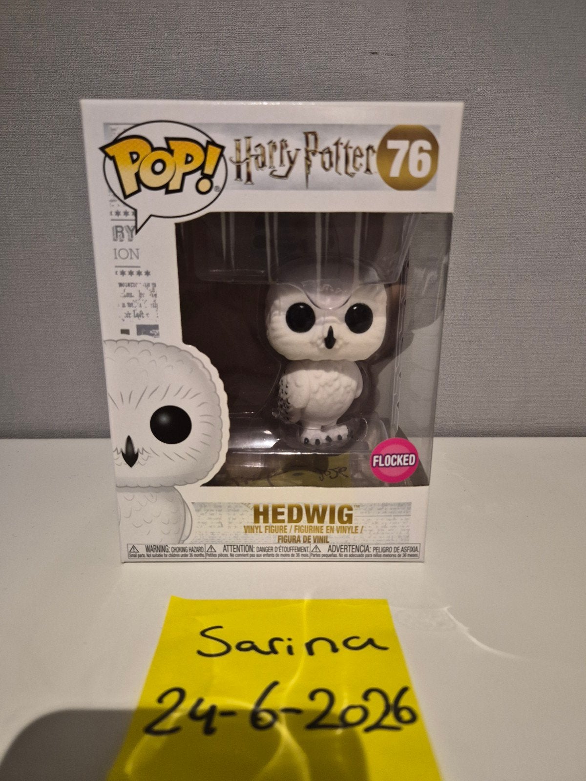 Harry potter funko pop hedwig 76 (flocked), Verzenden, Zo goed als nieuw