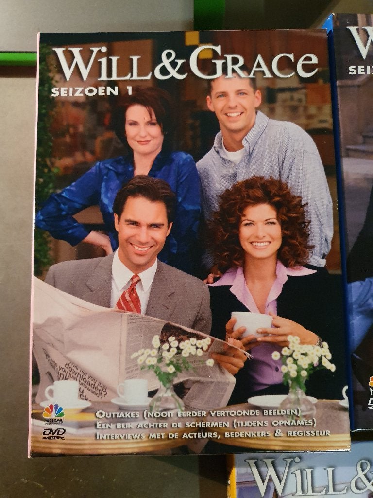 Will & Grace seizoen 1 t/m seizoen 5 ( 18 DVD's ), Alle leeftijden, Ophalen, Zo goed als nieuw, Komedie