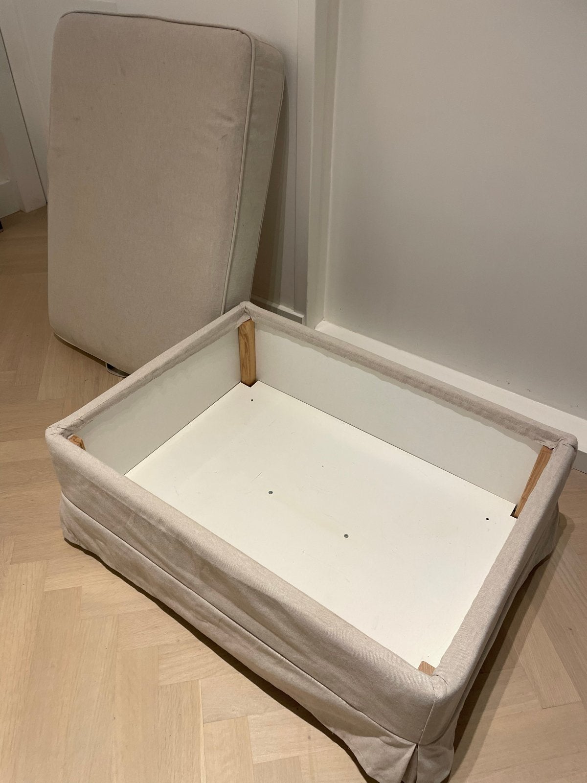 IKEA Ektorp Voetenbank met opbergruimte, Ophalen, Gebruikt, 75 tot 100 cm, Stof