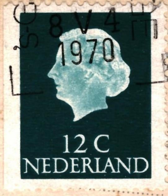 18577 Leiden 1970 Molen de Valk Gelopen met postzegel, Ophalen of Verzenden, 1960 tot 1980, Gelopen, Zuid-Holland