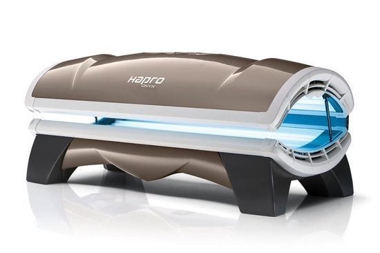 Hapro Onyx 26/5 C Horizontaal solarium ZONNEBANK SUNBED, Ophalen, Zo goed als nieuw, Zonnebank dubbelzijdig, 15 lampen of meer