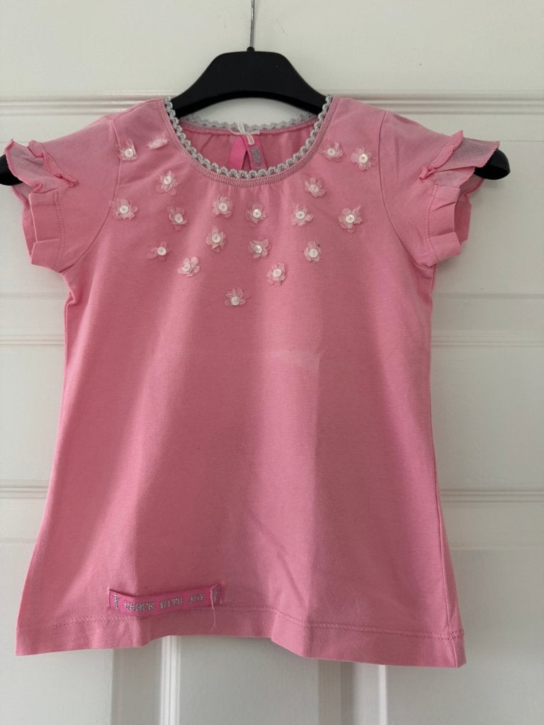 Roze t-shirt Mim-Pi maat 104, Kinderen en Baby's, Gebruikt, Meisje, Ophalen of Verzenden, Shirt of Longsleeve