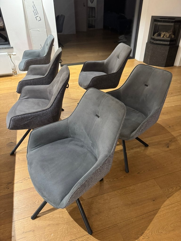 JELA luxe armstoelen tafelstoel stof en metaal, Ophalen