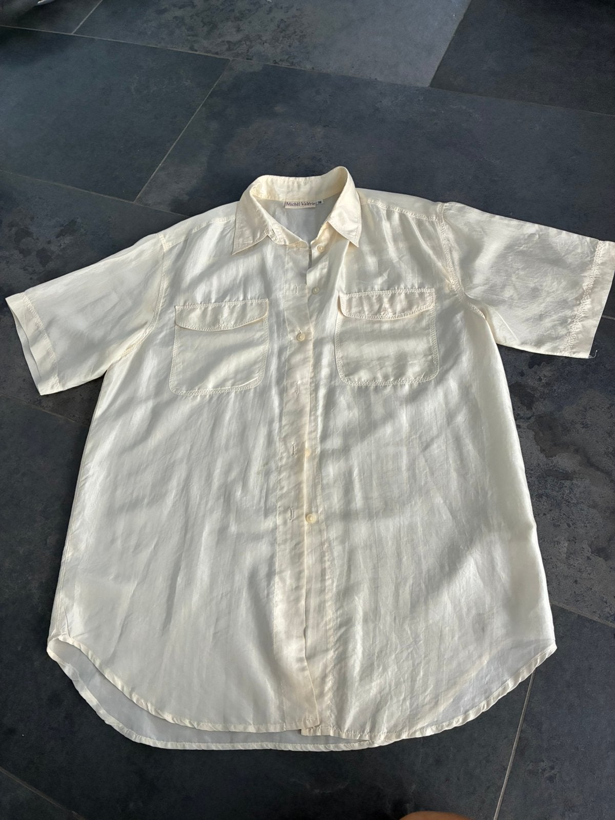 Michèl Valérie zijde blouse zgan 38/40, Ophalen of Verzenden, Zo goed als nieuw, Maat 38/40 (M)