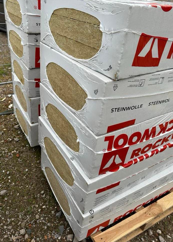 10 pakken Rockfloor Therm 80mm Steenwol, Ophalen, Nieuw, Steenwol, 15 m² of meer