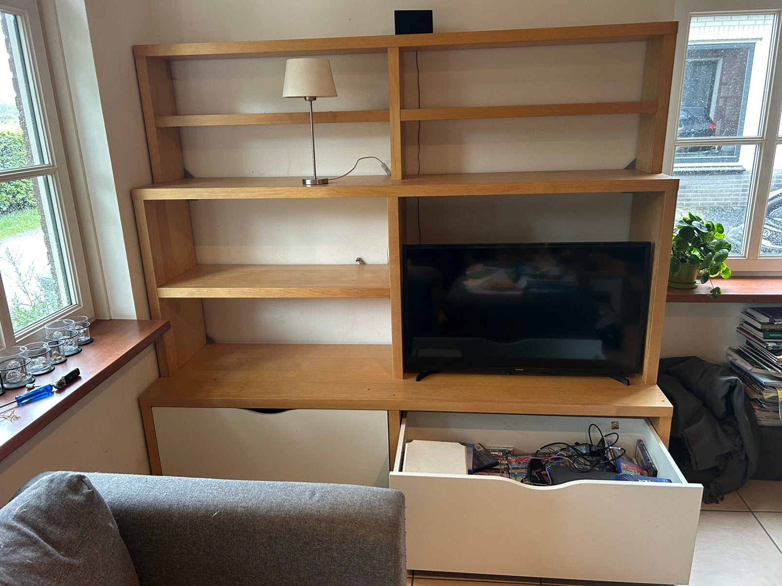 IKEA Borghamn tv/wandmeubel, Ophalen, Gebruikt, 150 tot 200 cm, Minder dan 100 cm