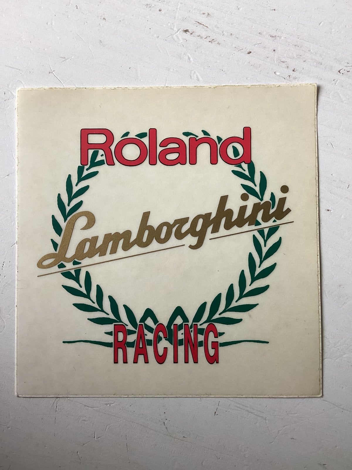 Sticker Roland Lamborghini Racing, Verzenden, Zo goed als nieuw