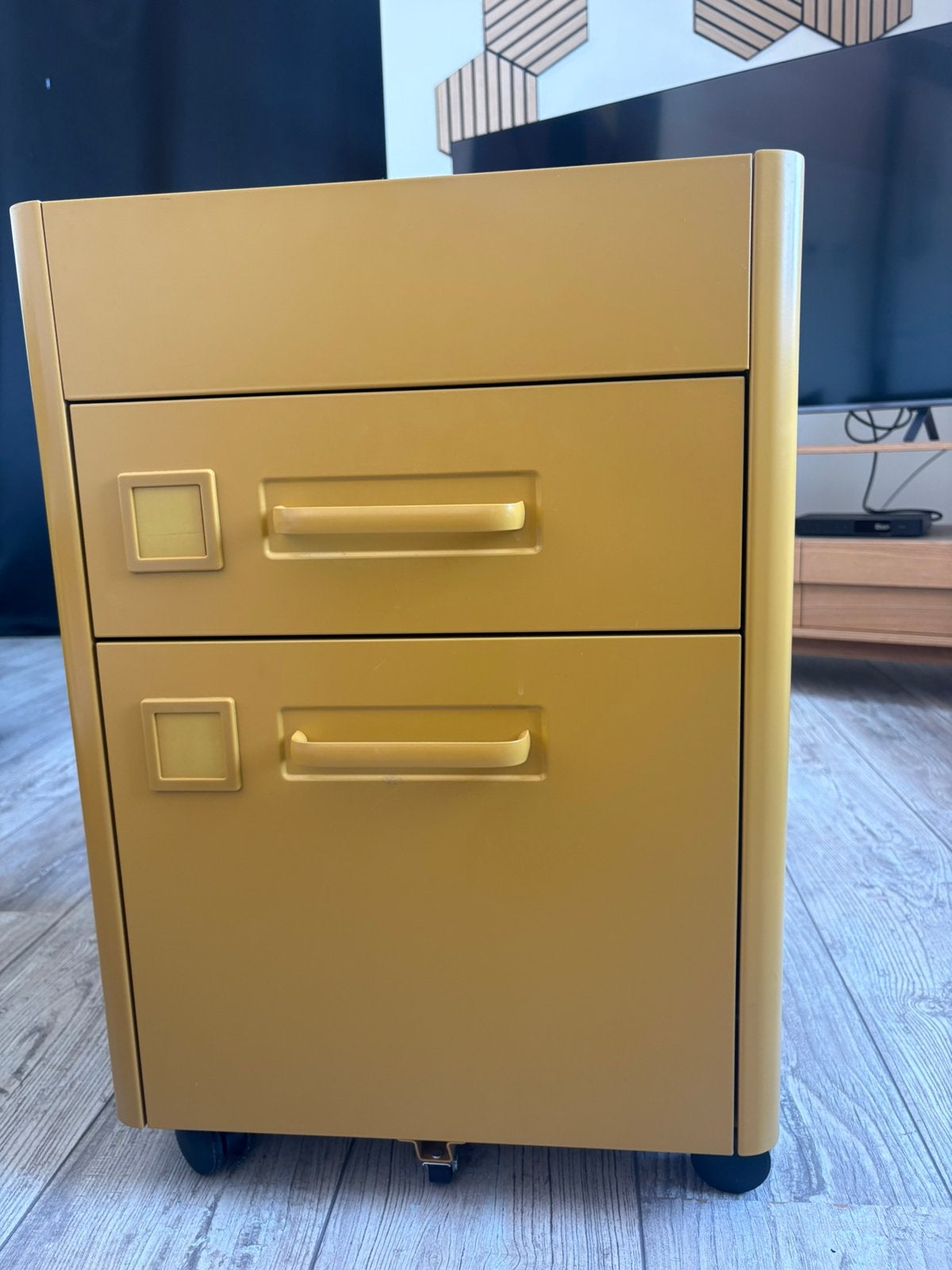 Ikea IDÅSEN ladeblok op wielen goudbruin, 42x61 cm, Huis en Inrichting, Kasten | Ladekasten, Ophalen, Minder dan 50 cm, Zo goed als nieuw