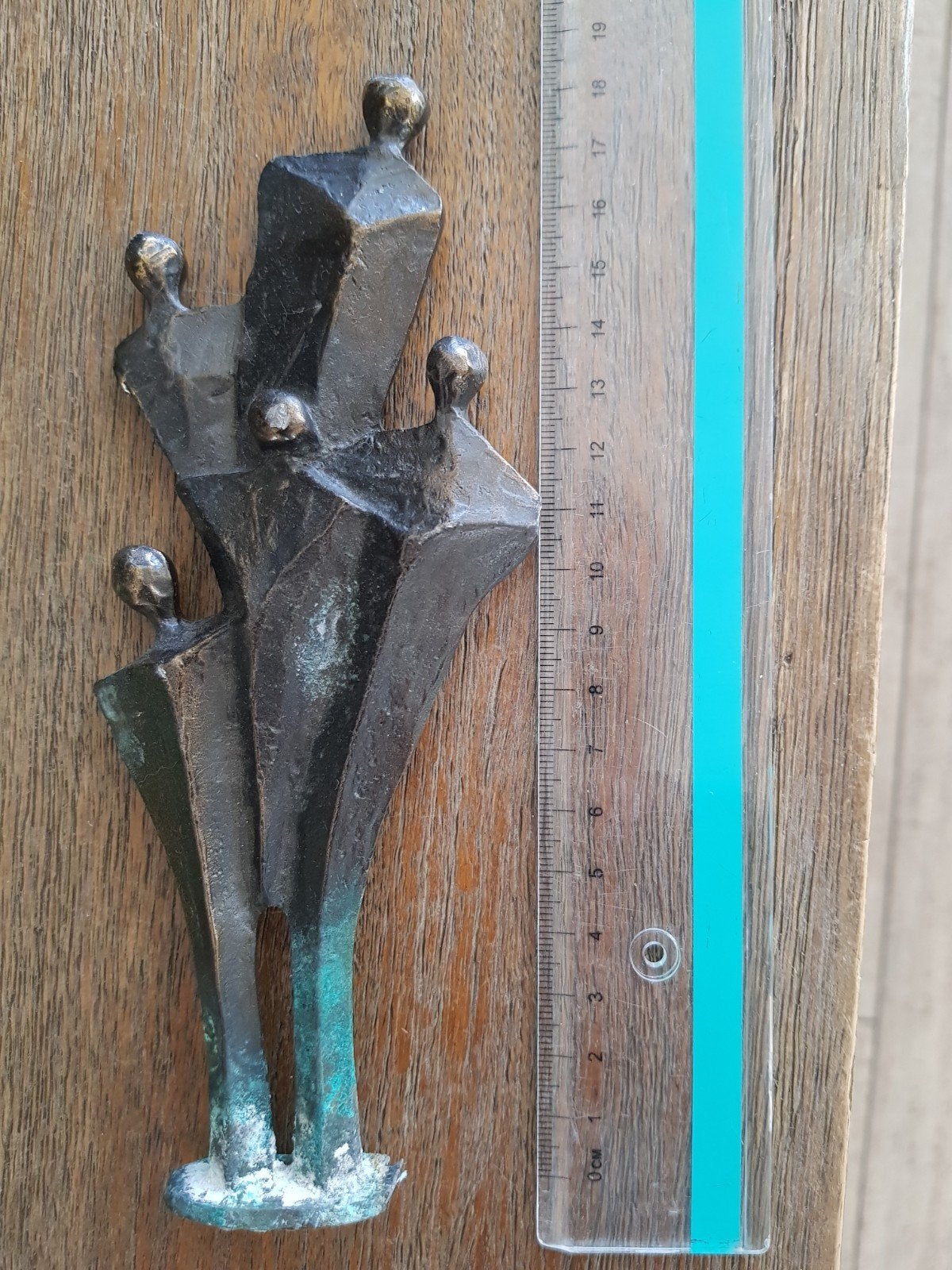 bronzen beeld van Corry Ammerlaan 5 personen, Groep mensen, Minder dan 20 cm, Ophalen of Verzenden, Beeld