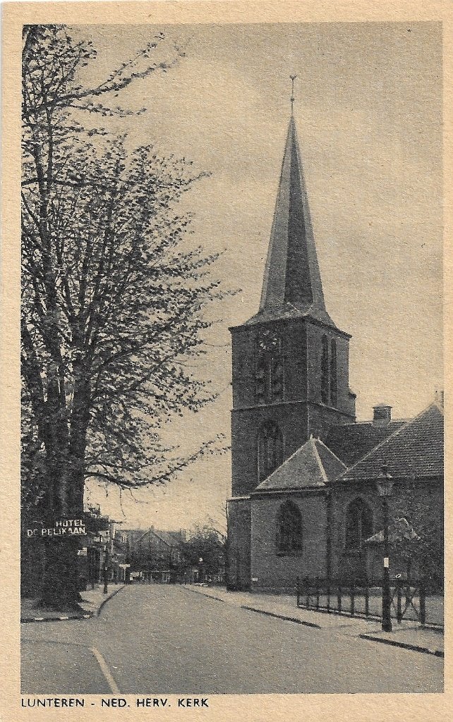AK Lunteren - N.H. Kerk, Verzenden, 1940 tot 1960, Ongelopen, Gelderland