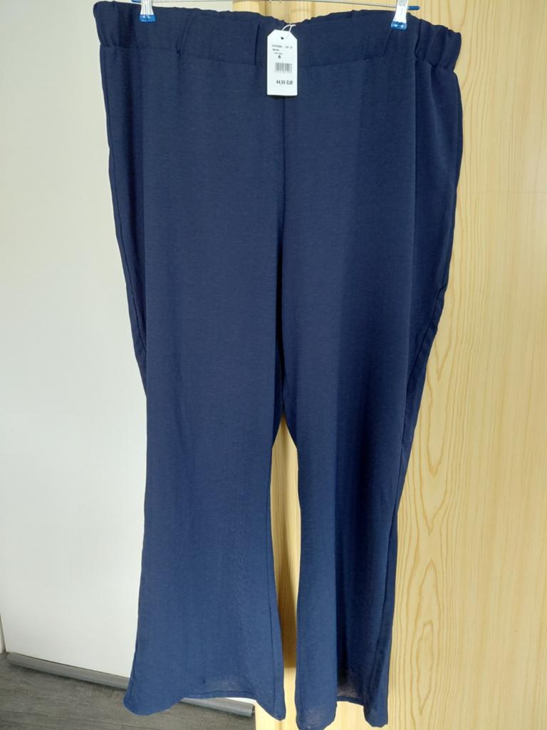 Nieuwe donkerblauwe soepel vallende broek, maat 54, Blauw, Maat 46/48 (XL) of groter, Nieuw, Ophalen of Verzenden