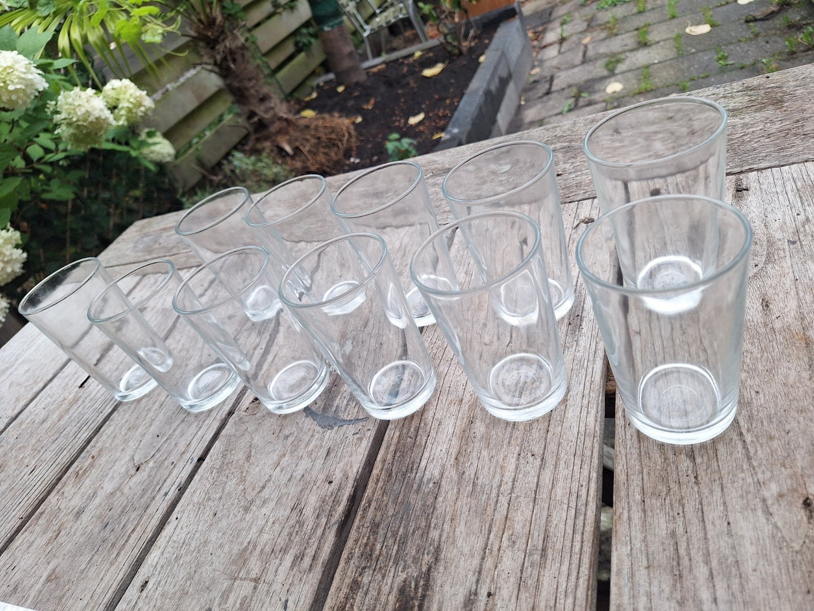 12 frisdrank glazen 290 ml, 10 cm hoog, Ophalen, Gebruikt, Glas