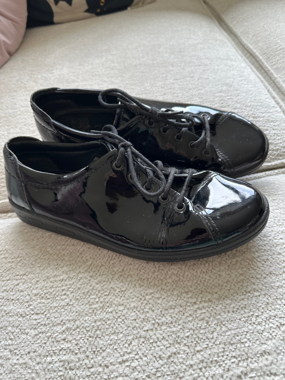 Zwarte lakleren Ecco wandelschoenen - Maat 41, Ophalen, Zo goed als nieuw, Zwart, Wandelschoenen