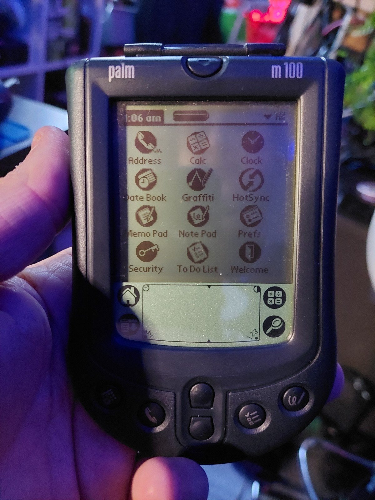 Palm m100 Handheld PDA met hoes en stylus, Spelcomputers en Games, Spelcomputers | Overige, Gebruikt, Overige merken, Ophalen of Verzenden