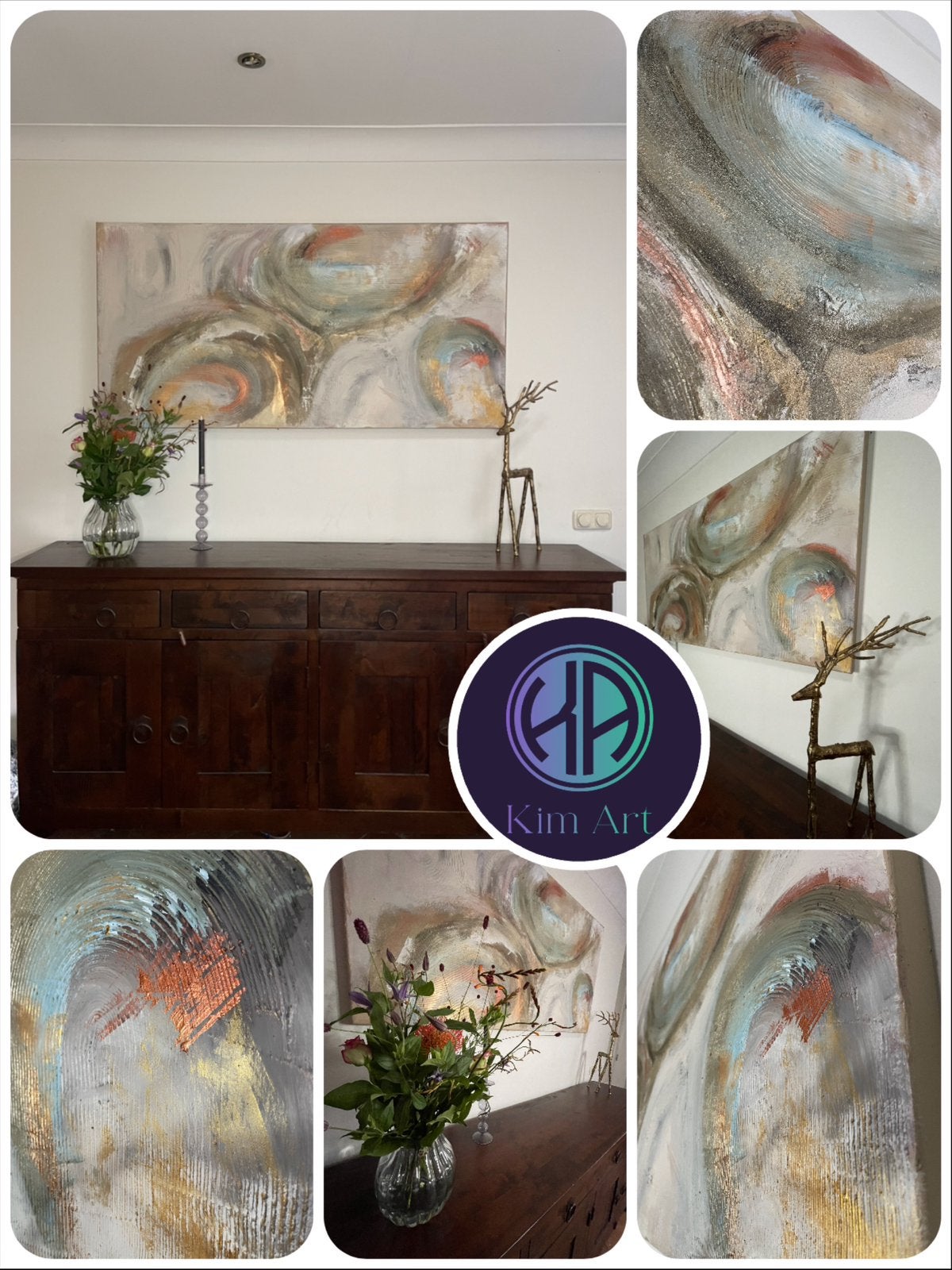 Abstracte schilderij, Antiek en Kunst, Ophalen