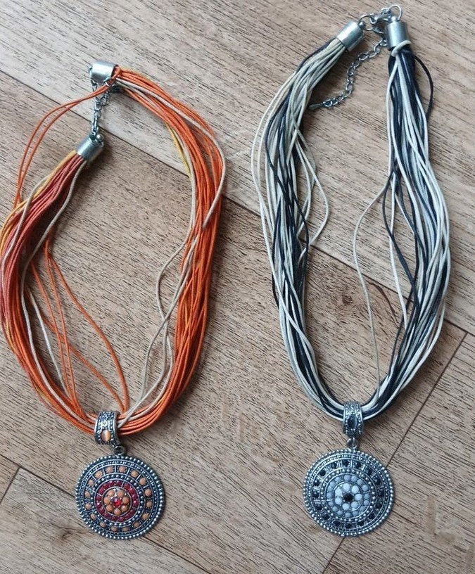 Halsketting 2 st, Ophalen of Verzenden, Nieuw, Overige kleuren, Overige materialen