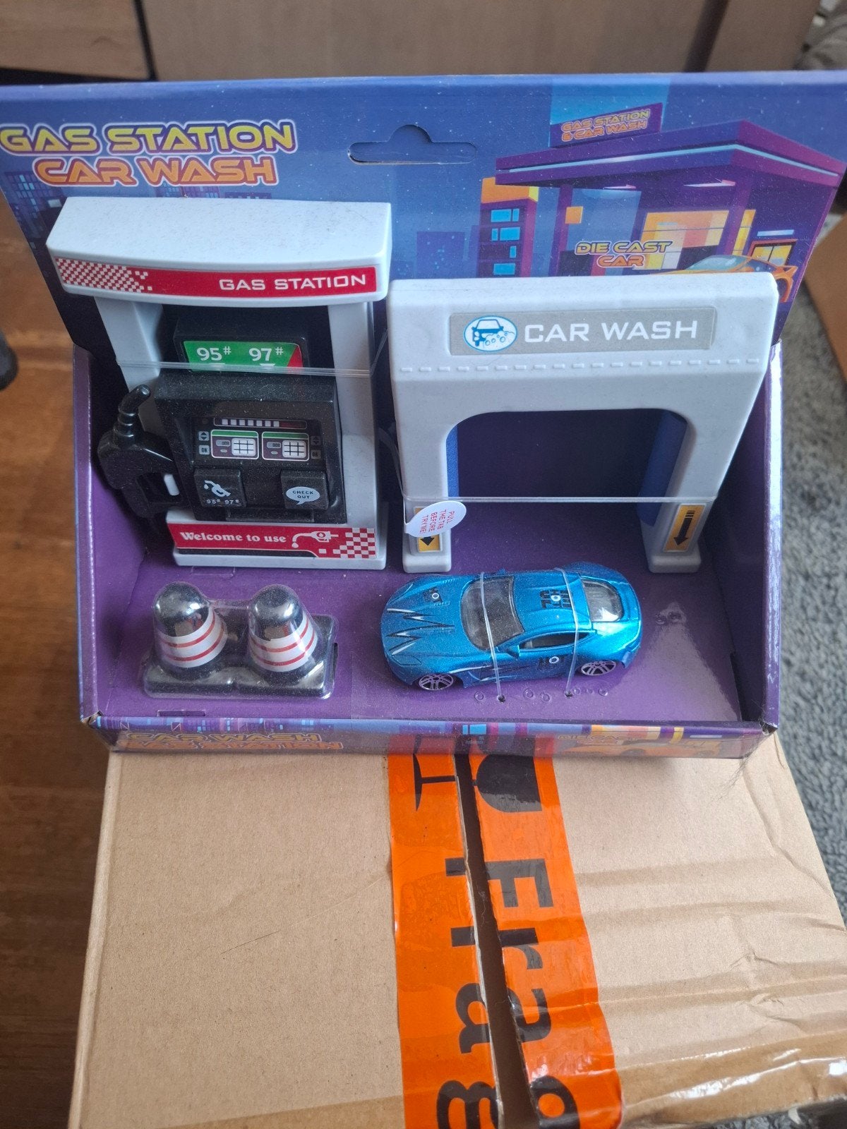 Auto speelset tankstation en wasstraat, Ophalen of Verzenden, Nieuw
