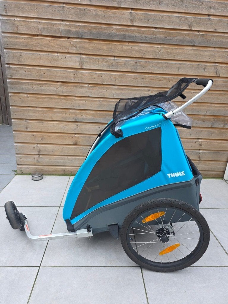 Thule Coaster XT blauw fietskar, Ophalen, Gebruikt, Opvouwbaar, 40 tot 60 kg