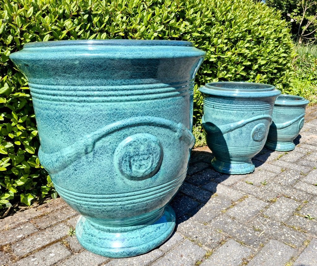 Geglazuurde anduze in drie maten en drie kleuren., Ophalen, Nieuw