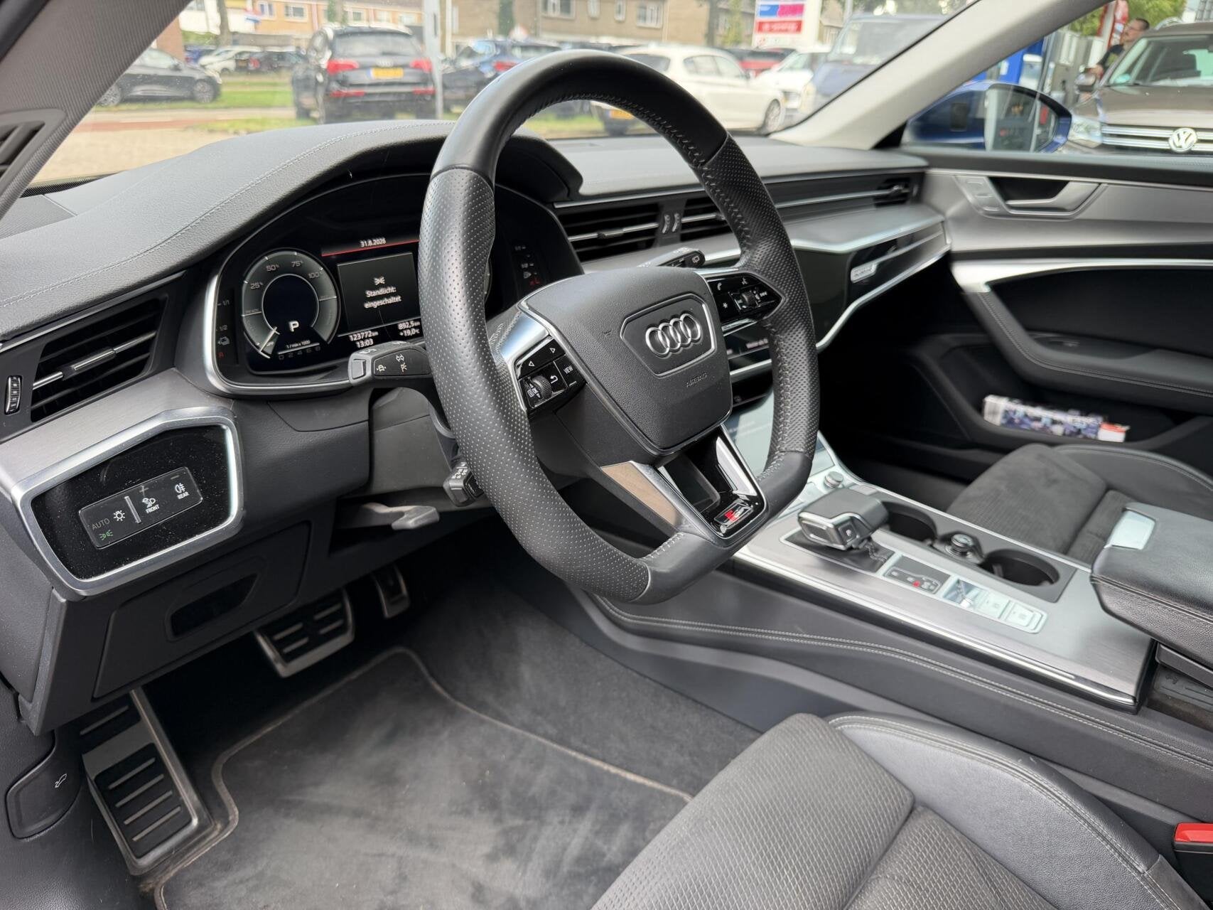 Audi A6 Avant 55 TFSI e S-Line Matrix, 360 Camera, ACC, LM.., Auto's, Audi, Automaat, Gebruikt, 4 cilinders, Blauw