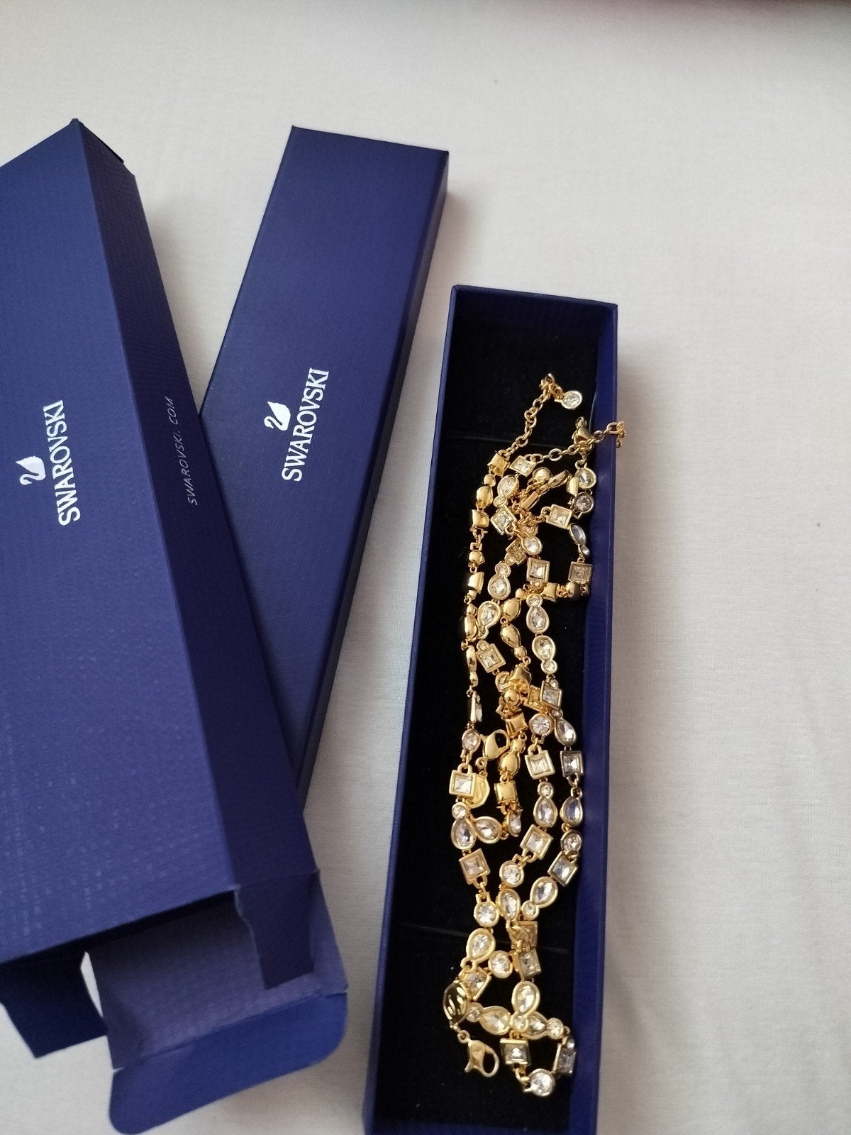 Swarovski set, Verzenden, Zo goed als nieuw, Sieraad of Horloge