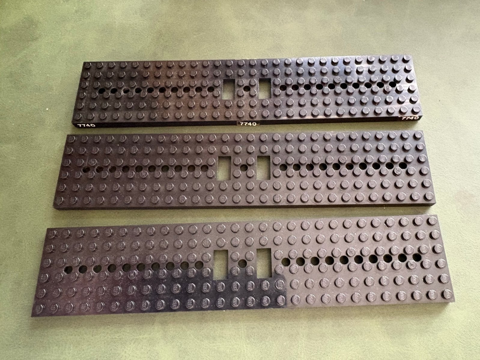 Lego trein platen 7740 3 stuks, Lego, Lego, Verzenden, Zo goed als nieuw