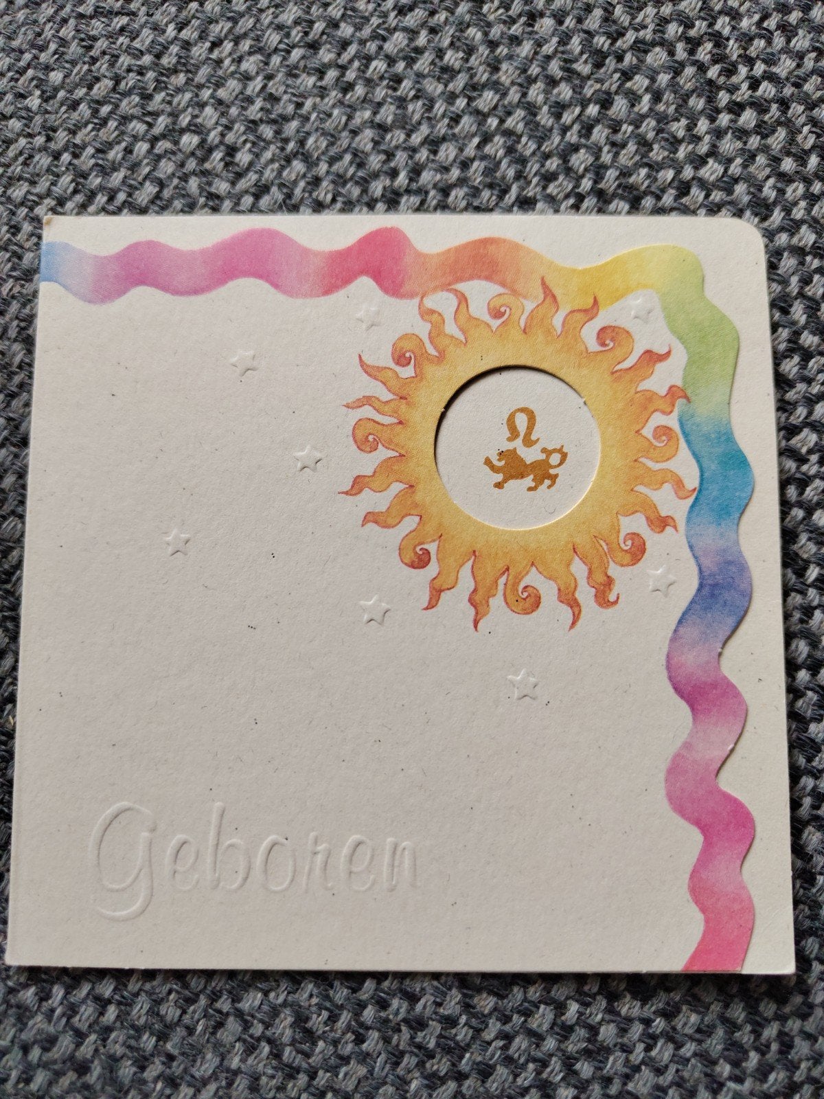 Rooduijn dromelijn met sterrenbeeld, Verzamelen, Ophalen of Verzenden, 1990 tot 2000, Geboortekaartje