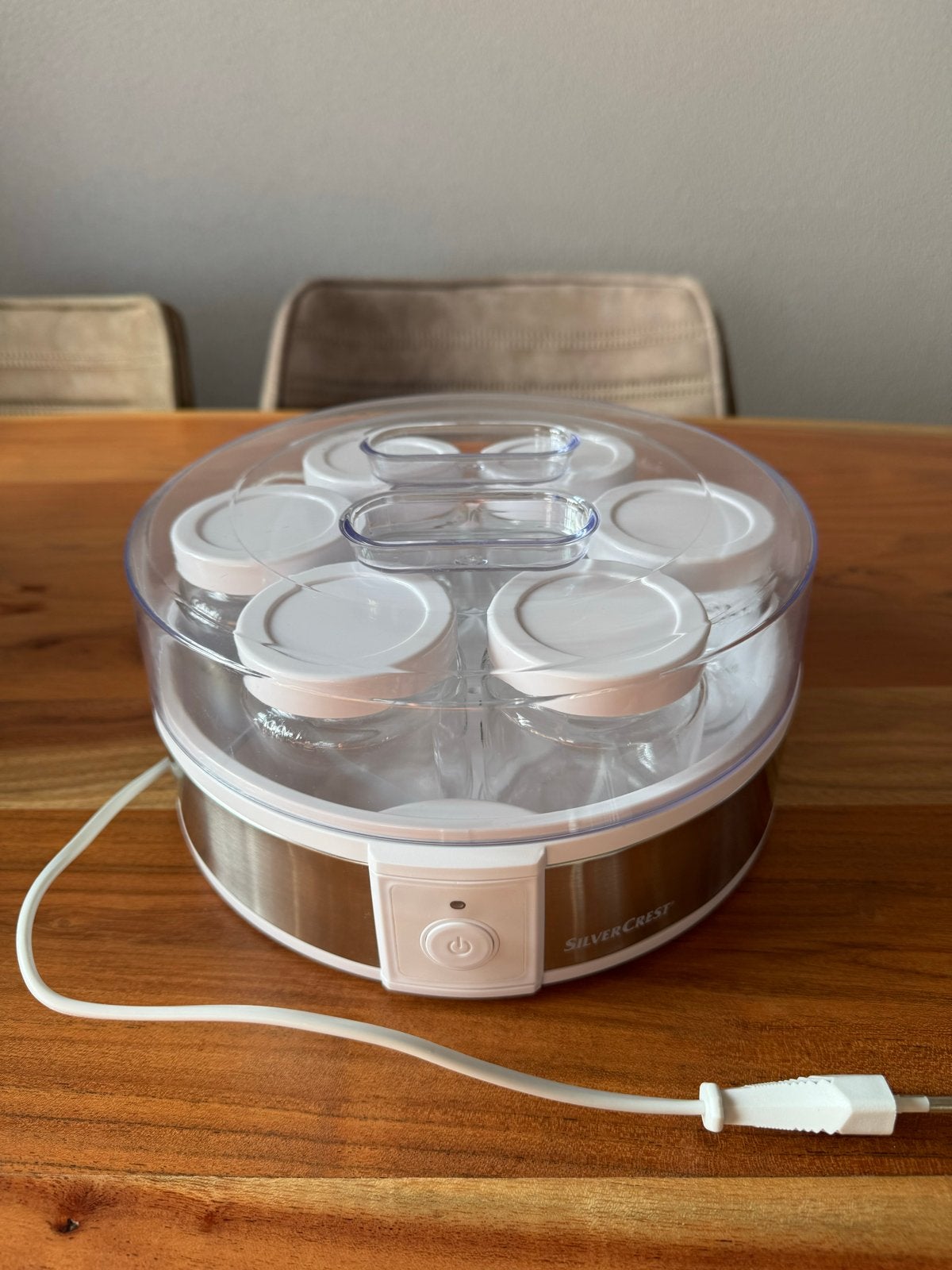 Silver Crest Yoghurtmaker met 6 potjes - Zo goed als nieuw, Ophalen of Verzenden, Zo goed als nieuw