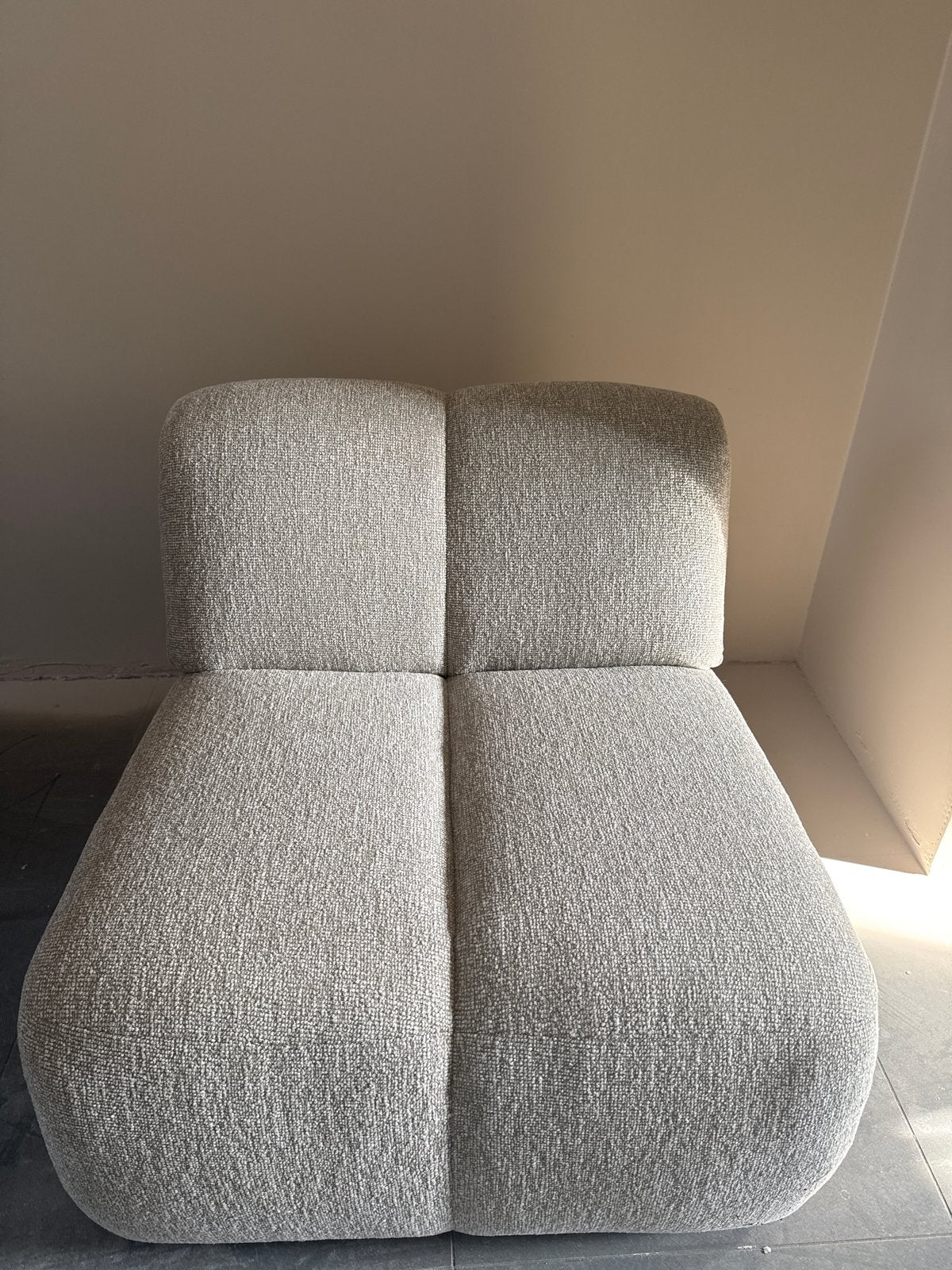 WOOOD Premium Mojo 1-zits element bouclé beige melange, Huis en Inrichting, Banken | Bankstellen, Ophalen, Zo goed als nieuw, Eenpersoons