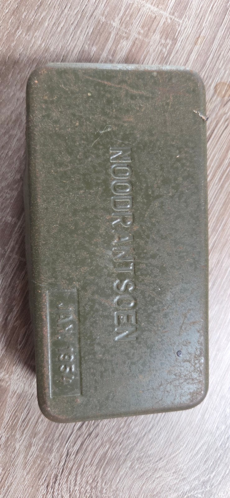 Blikjes Noodrantsoen januari 1954., Ophalen of Verzenden, Landmacht, Nederland