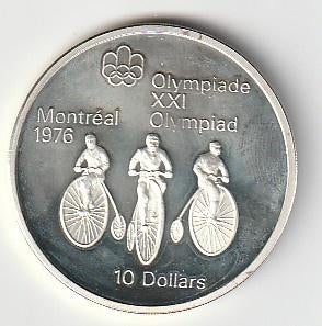 10  dollars  1974  Canada. km. 95  unc/proof., Ophalen of Verzenden, Noord-Amerika, Losse munt, Zilver