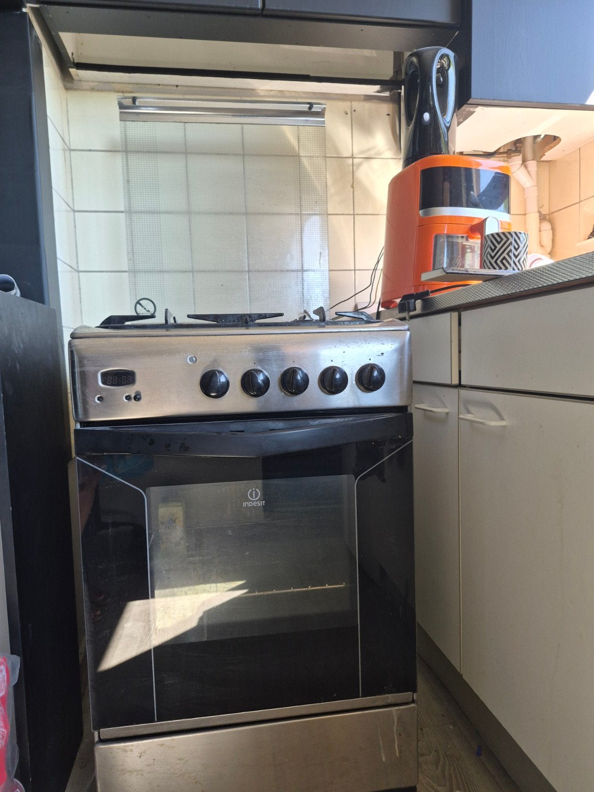 gasfornuis met electrische oven, Witgoed en Apparatuur, Fornuizen, Ophalen, Gebruikt, 4 kookzones, Gas