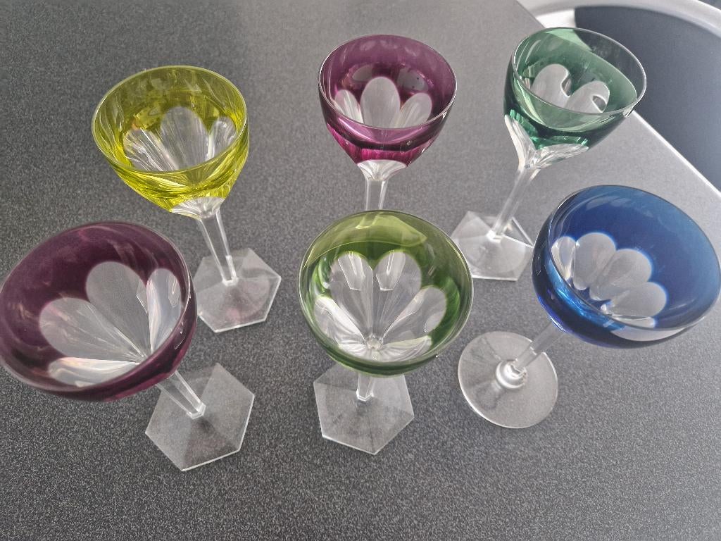 antiek kristal glas,  Val Saint Lambert, Antiek en Kunst, Antiek | Glas en Kristal, Ophalen