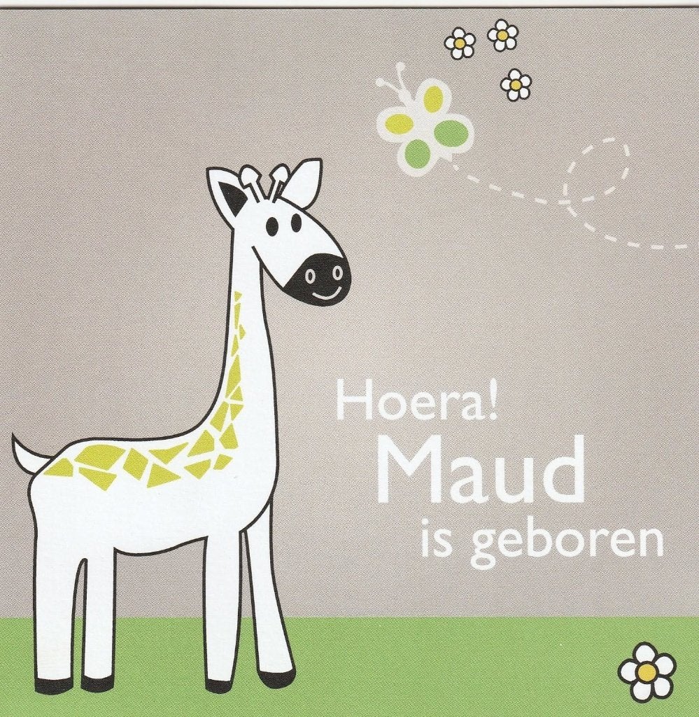Maud, Ophalen of Verzenden, 2000 tot heden, Geboortekaartje