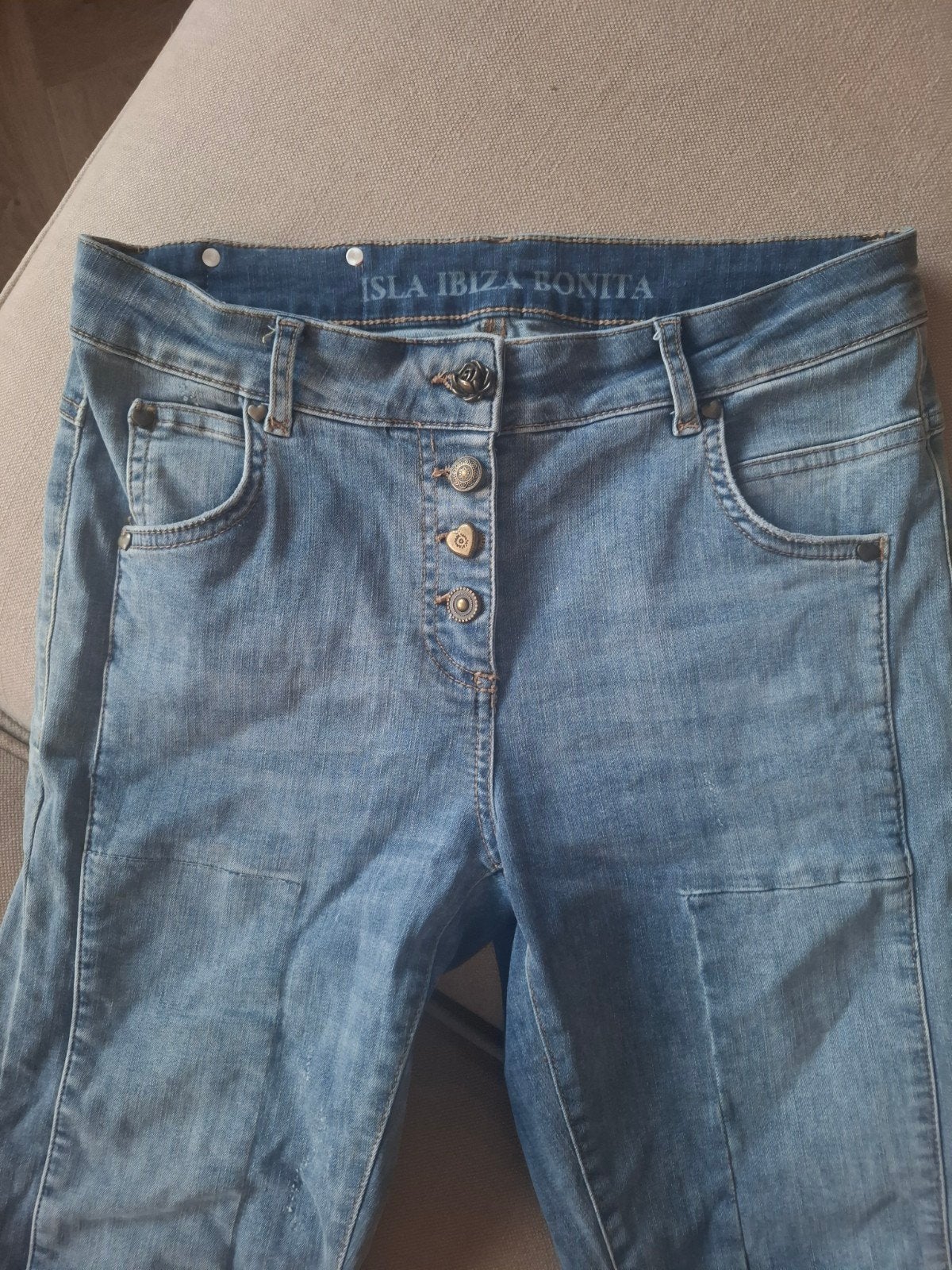 Mooie Isla Ibiza spijkerbroek maat M, Kleding | Dames, Blauw, Ophalen of Verzenden, W30 - W32 (confectie 38/40), Isla Ibiza