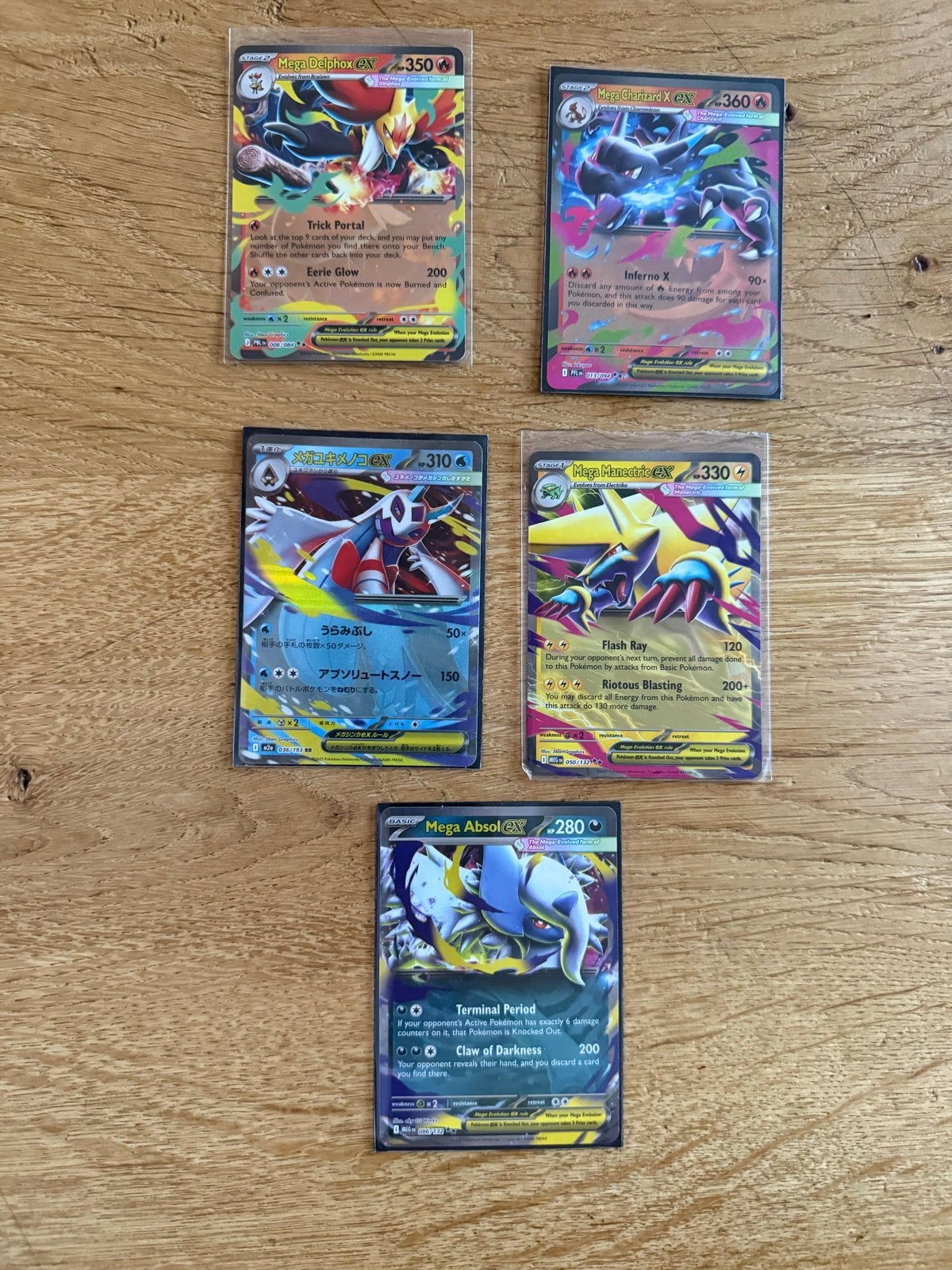 Zeer Zeldzame Mega Evolutie Pokémonkaarten Japans/Engels, Ophalen of Verzenden, Zo goed als nieuw, Meerdere kaarten