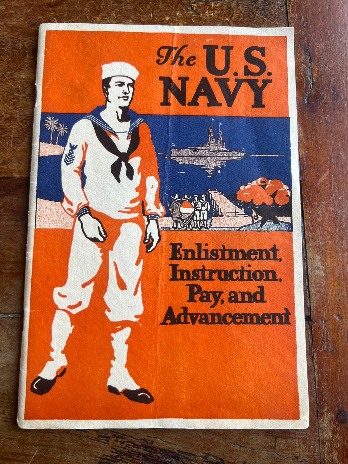 WO1 Amerikaans Instructie Pamflet US Navy 1917 etc, Verzenden, Marine, Nederland