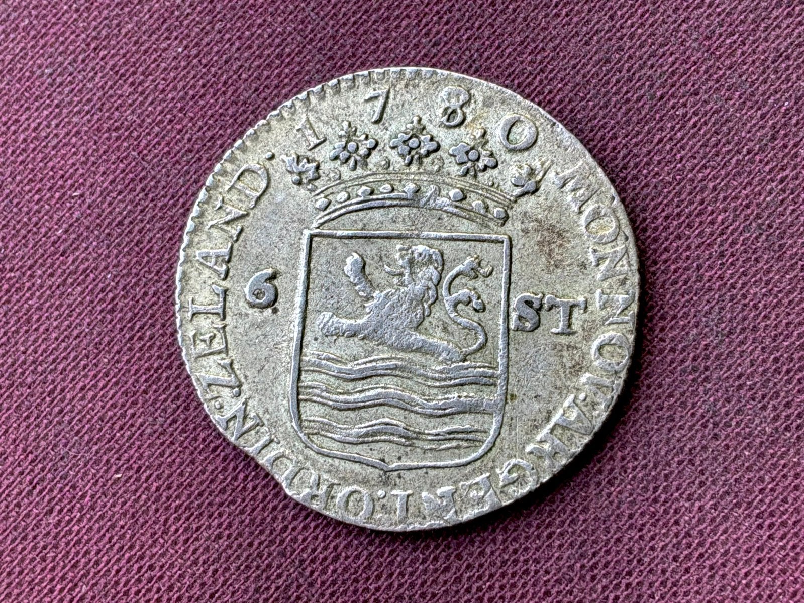 Mooie scheepjesschelling 1780 0ver 1770, Postzegels en Munten, Munten | Nederland, Ophalen of Verzenden, Vóór koninkrijk