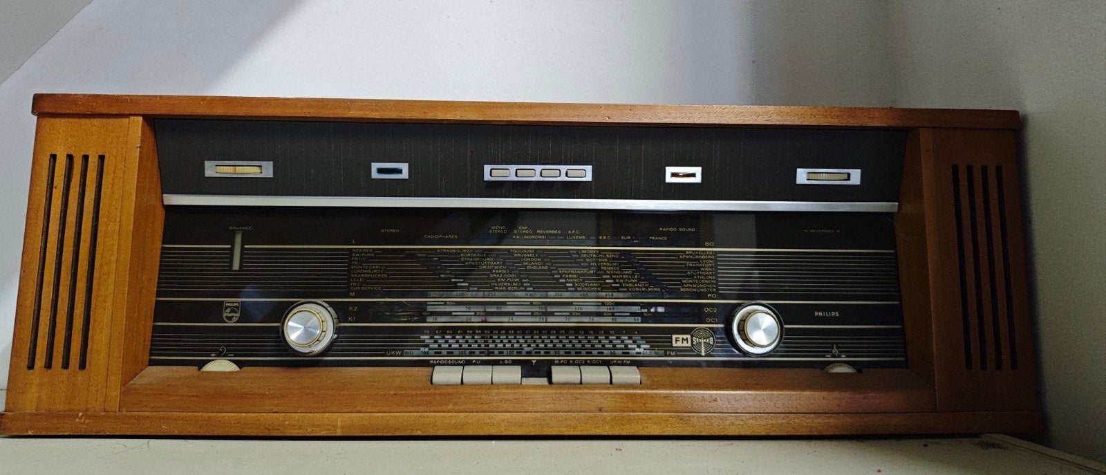 Vintage Philips buizenradio - werkend, Ophalen of Verzenden, Gebruikt, Radio