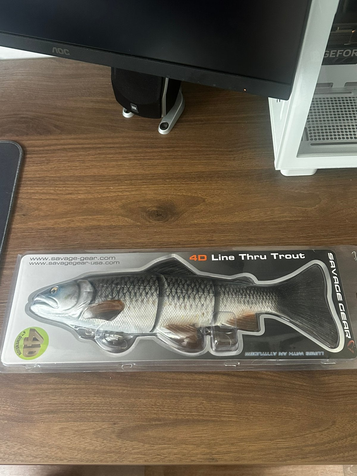 Savage gear 4d line thru trout 40cm nieuw kunstaas, Ophalen of Verzenden, Nieuw, Kunstaas