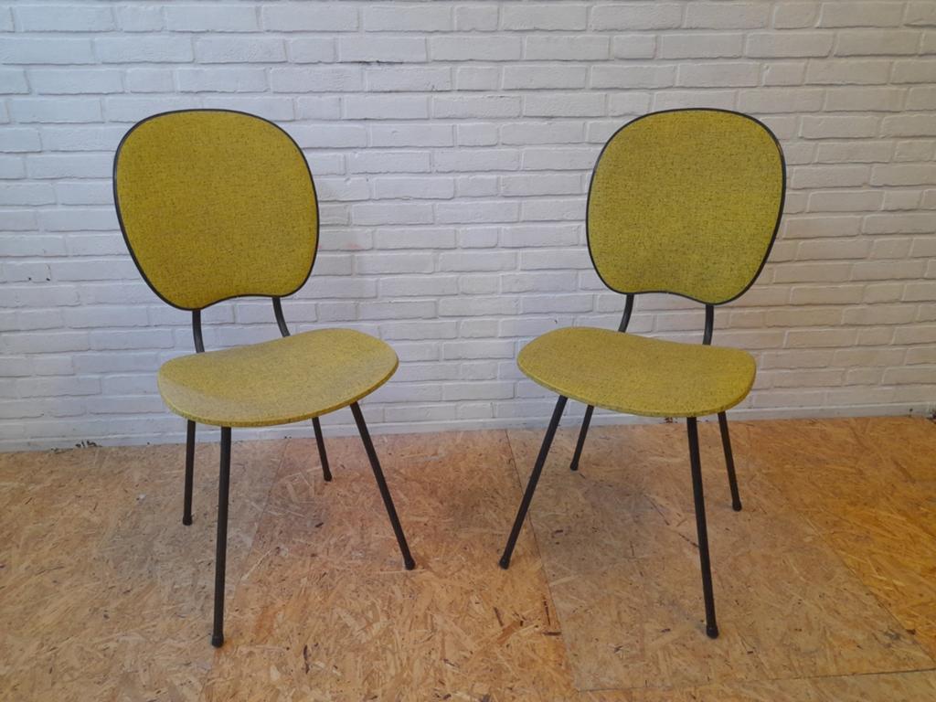 2 jaren '50 Guariche keukenstoelen, Huis en Inrichting, Stoelen, Ophalen of Verzenden, Gebruikt, Eén