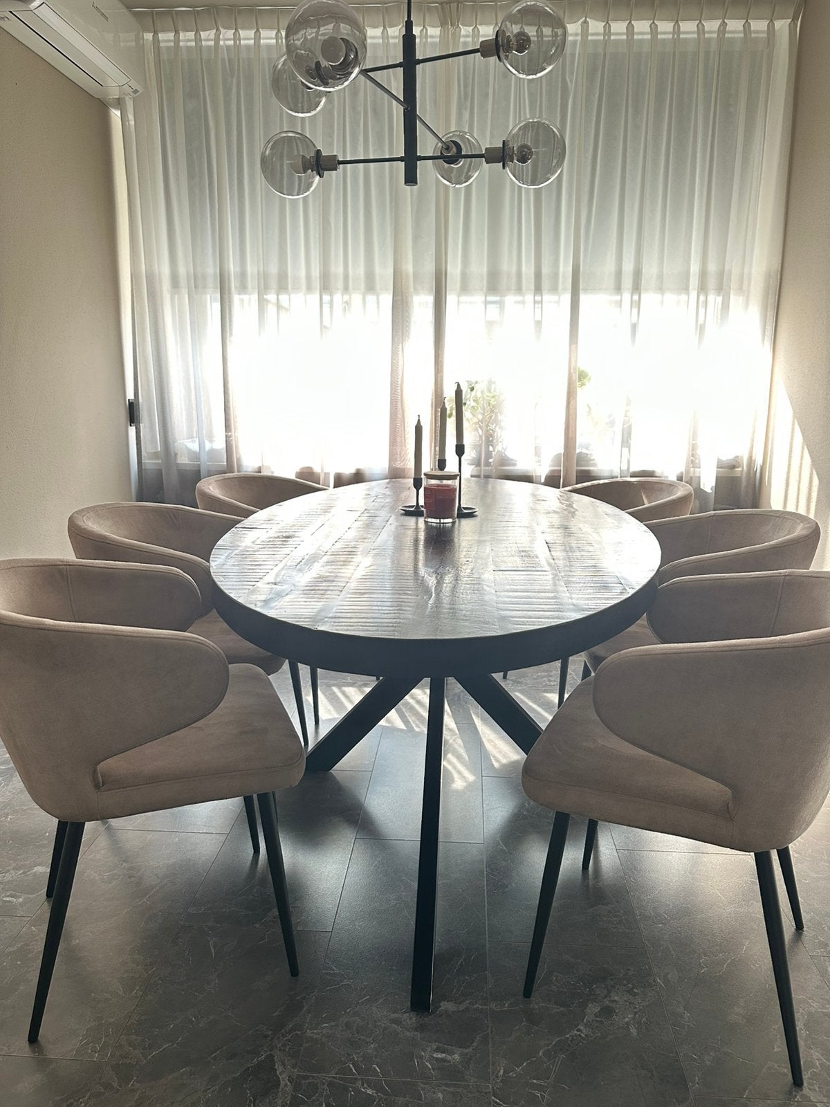SALON TAFEL + 6 STOELEN TE KOOP, Huis en Inrichting, Tafels | Eettafels, Ophalen, 100 tot 150 cm, 50 tot 100 cm, Zo goed als nieuw