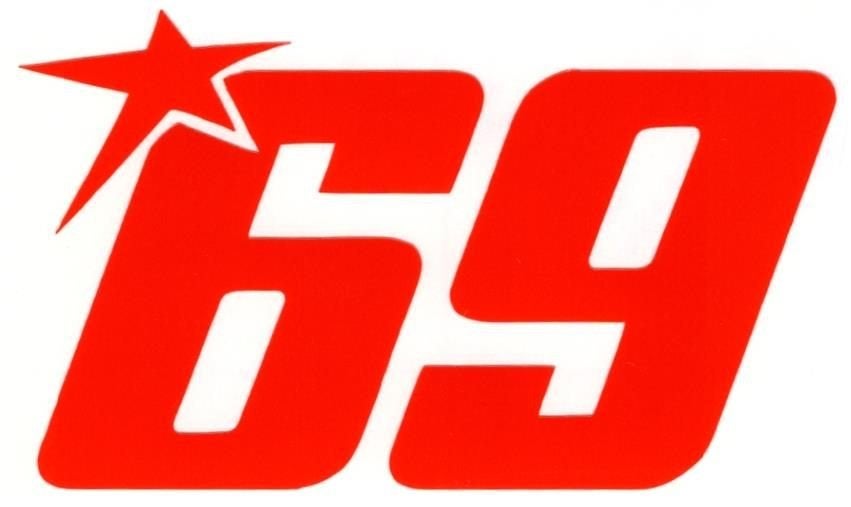 Nicky Hayden 69 MotoGP sticker #3, Verzenden