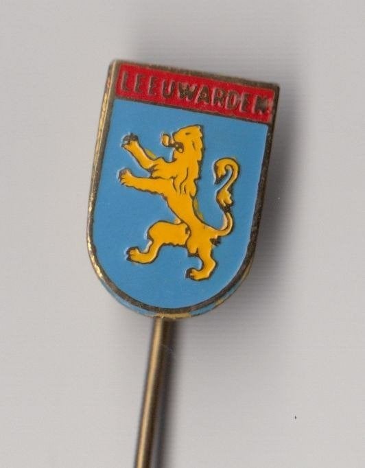 Leeuwarden Stadswapen Friesland speldje, Verzamelen, Speldjes, Pins en Buttons, Gebruikt, Niet vindbaar, Niet vindbaar, Speldje of Pin